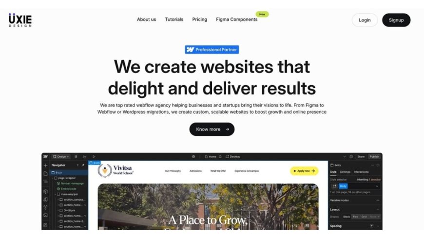 Uxie.design | Webflow Development Agency in India with 1000+ Component Library for Fast, Affordable Websites