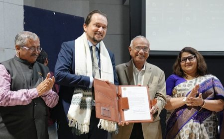 IAFS President visits NFSU, appoints Dr. J.M. Vyas ‘Global Forensic Ambassador’